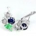 Серьги из серебра с сапфирами С1441