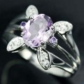 Кольцо из серебра с аметистом К1167 17 размер