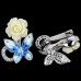 Серьги из серебра с кораллом и эмалью с1459