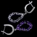 Серьги из серебра с аметистами С1469