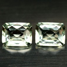4.63ct ПАРА ЗЕЛЕНЫХ АМЕТИСТОВ 9.3*7.3мм ЧЕКАНКА - Высокое качество. Доставка по Украине.