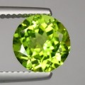 0.6Ct ПРИРОДНЫЙ ПЕРИДОТ 5мм (круглый) - цена за 1шт - Высокое качество. Доставка по Украине.