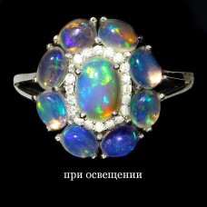 кольцо опал