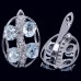 Серьги из серебра с топазами С1650