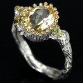 Кольцо из серебра с цитрином Лаунж К1897 17 размер