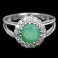 Серебряное кольцо с изумрудом Тори 16р К1908