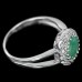 Серебряное кольцо с изумрудом Тори 16р К1908