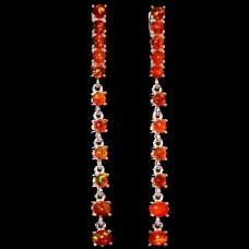Серьги из серебра огненным опалом Моана С1634