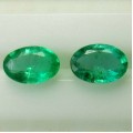 0.8Ct Пара чистых натуральных изумрудов 6.1*4.1мм овал (Класса АА+) Е14819