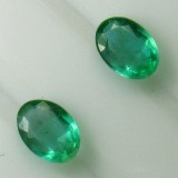 1.61Ct Пара чистых натуральных изумрудов 7.3*5.3мм овал (Класса АА++) Е14984
