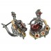 Серьги из серебра с гранатом С1678